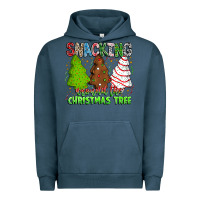 Pigment Midnight Navy Snacking Around The Christmas Tree Urban Hoodie - CowhideDigitalArt
