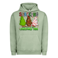 Pigment Oil Green Snacking Around The Christmas Tree Urban Hoodie - CowhideDigitalArt