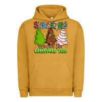 Pigment Peanut Butter Snacking Around The Christmas Tree Urban Hoodie - CowhideDigitalArt