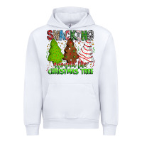 White Snacking Around The Christmas Tree Urban Hoodie - CowhideDigitalArt