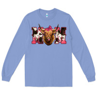 Colony Blue Highland Cow Mom Long Sleeve Tee - Bettercallsaul