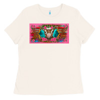 Bone western baby boer goat pink flowers serape leopard pink glitter patter Ladies Tee - BarkalooDesign