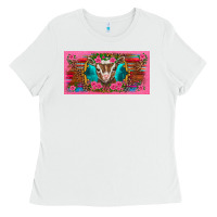 White western baby boer goat pink flowers serape leopard pink glitter patter Ladies Tee - BarkalooDesign
