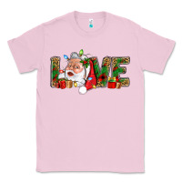 Bubblegum Pink Love And Santa With Gift Boxes Classic Tee - BundleAndBundleShop