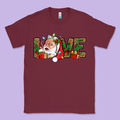 Love And Santa With Gift Boxes Classic Tee Designed By Bundleandbundleshop
