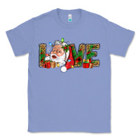Colony Blue Love And Santa With Gift Boxes Classic Tee - BundleAndBundleShop