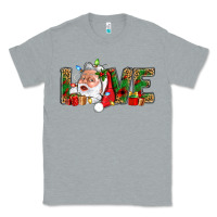 Heather Grey Love And Santa With Gift Boxes Classic Tee - BundleAndBundleShop