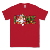 Red Love And Santa With Gift Boxes Classic Tee - BundleAndBundleShop