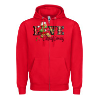 Red love christmas gingerbread Zipper Hoodie - CowGirlArtShop