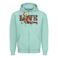 Seafoam love christmas gingerbread Zipper Hoodie - CowGirlArtShop