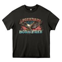 Asphalt legendary born free eagle Heavy Core Tee - NancyCooperArtShop