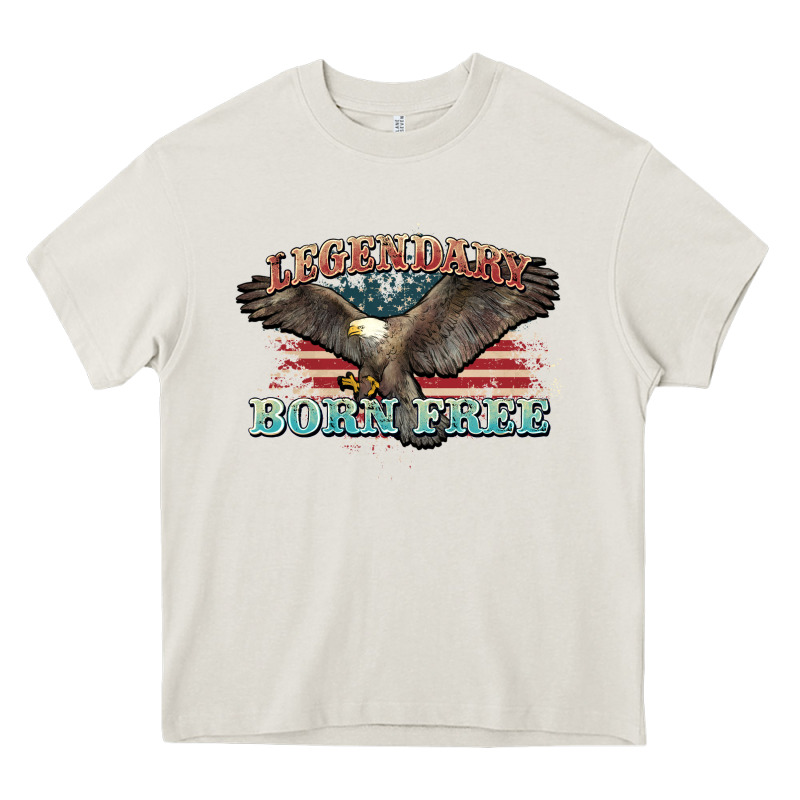 Legendary Born Free Eagle Heavy Core Tee by NancyCooperArtShop | Teevron