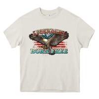 Cream legendary born free eagle Heavy Core Tee - NancyCooperArtShop