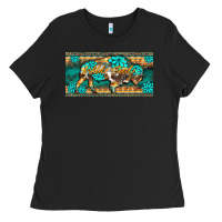 Black western  bison wild soul turquoise's gemstones  license plate template Ladies Tee - BarkalooDesign