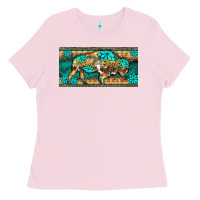 Bubblegum Pink western  bison wild soul turquoise's gemstones  license plate template Ladies Tee - BarkalooDesign