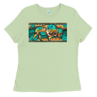 Matcha western  bison wild soul turquoise's gemstones  license plate template Ladies Tee - BarkalooDesign