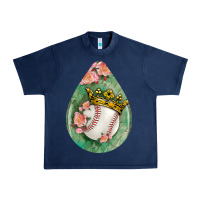 Navy baseball and western roses teardrop  6 Urban Heavy Tee - BundleAndBundleShop