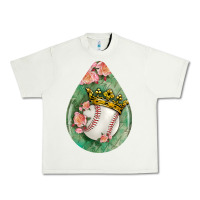 Pistachio baseball and western roses teardrop  6 Urban Heavy Tee - BundleAndBundleShop