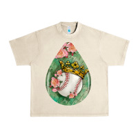 Sandshell baseball and western roses teardrop  6 Urban Heavy Tee - BundleAndBundleShop