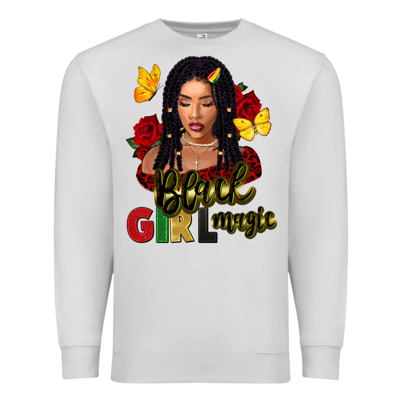 Black Girl Magic Premium Sweatshirt by FaDigitalArtStudio | Teevron