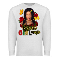 Oatmeal Heather black girl magic Premium Sweatshirt - FaDigitalArtStudio