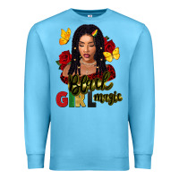 Ocean Blue black girl magic Premium Sweatshirt - FaDigitalArtStudio