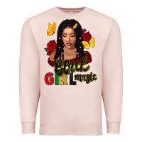 Pale Pink black girl magic Premium Sweatshirt - FaDigitalArtStudio