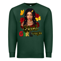 Sports Green black girl magic Premium Sweatshirt - FaDigitalArtStudio