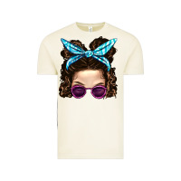Vintage Arctic Messy Bun Mom And Pink Leopard Sunglasses Vintage Tee - BundleAndBundleShop