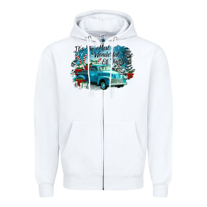 Its The Wonderful Time Of The Year Truck Zipper Hoodie by CowGirlArtShop | Teevron