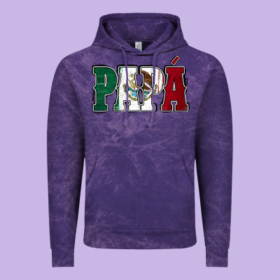 Mexican Flag Papá Vintage Hoodie Designed By Jasminsmagicworld