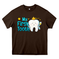 Chocolate Brown my first tooth tooth fairy Heavy Core Tee - Jasminsmagicworld