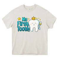 Cream my first tooth tooth fairy Heavy Core Tee - Jasminsmagicworld