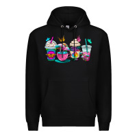 Black tie dye coffee cups Premium Hoodie - OliviaCreatesArt