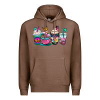 Chestnut tie dye coffee cups Premium Hoodie - OliviaCreatesArt