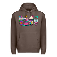 Coffee tie dye coffee cups Premium Hoodie - OliviaCreatesArt