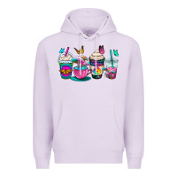 Lilac tie dye coffee cups Premium Hoodie - OliviaCreatesArt
