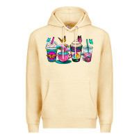 Pina Colada tie dye coffee cups Premium Hoodie - OliviaCreatesArt