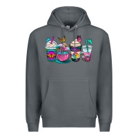 Rock tie dye coffee cups Premium Hoodie - OliviaCreatesArt