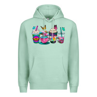 Seafoam tie dye coffee cups Premium Hoodie - OliviaCreatesArt