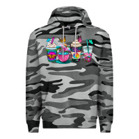 Slate Camo tie dye coffee cups Premium Hoodie - OliviaCreatesArt