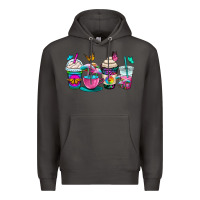 Smoke tie dye coffee cups Premium Hoodie - OliviaCreatesArt