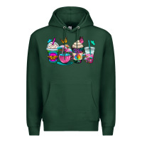 Sports Green tie dye coffee cups Premium Hoodie - OliviaCreatesArt