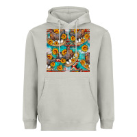 Moon Dust chicken with eggs and sunflowers seamles pattern Heavyweight Hoodie - FaDigitalArtStudio