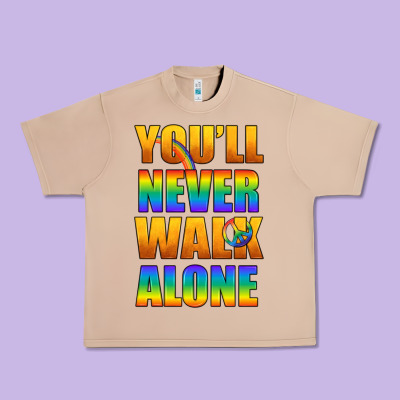 Lgbtq You'll Never Walk Alone With Peace Urban Heavy Tee Designed By Bundleandbundleshop