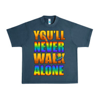 Midnight Navy Lgbtq You'll Never Walk Alone With Peace Urban Heavy Tee - BundleAndBundleShop