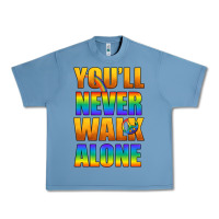 Pebble Blue Lgbtq You'll Never Walk Alone With Peace Urban Heavy Tee - BundleAndBundleShop