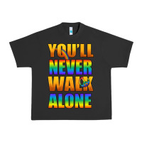 Pigment Black Lgbtq You'll Never Walk Alone With Peace Urban Heavy Tee - BundleAndBundleShop