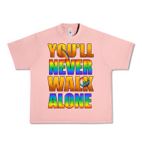 Salmon Lgbtq You'll Never Walk Alone With Peace Urban Heavy Tee - BundleAndBundleShop