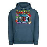 Pigment Midnight Navy festive speech therapist tribute Urban Hoodie - CowhideDigitalArt